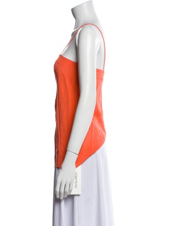 Tibi Silk Square Neckline Top