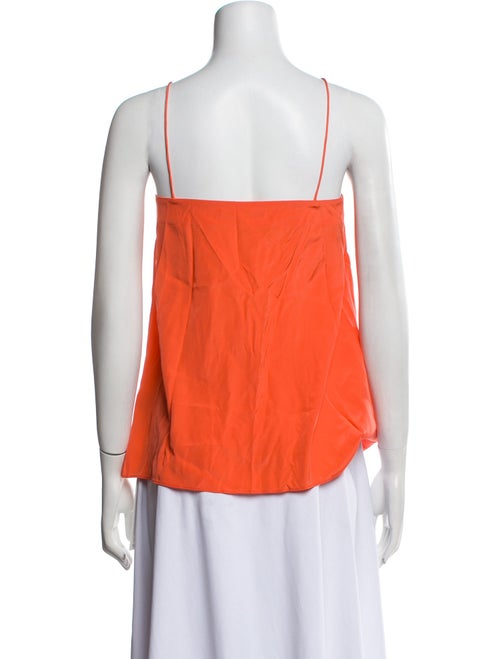 Tibi Silk Square Neckline Top