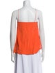 Tibi Silk Square Neckline Top