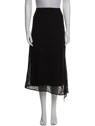 Tibi Lace Pattern Midi Length Skirt
