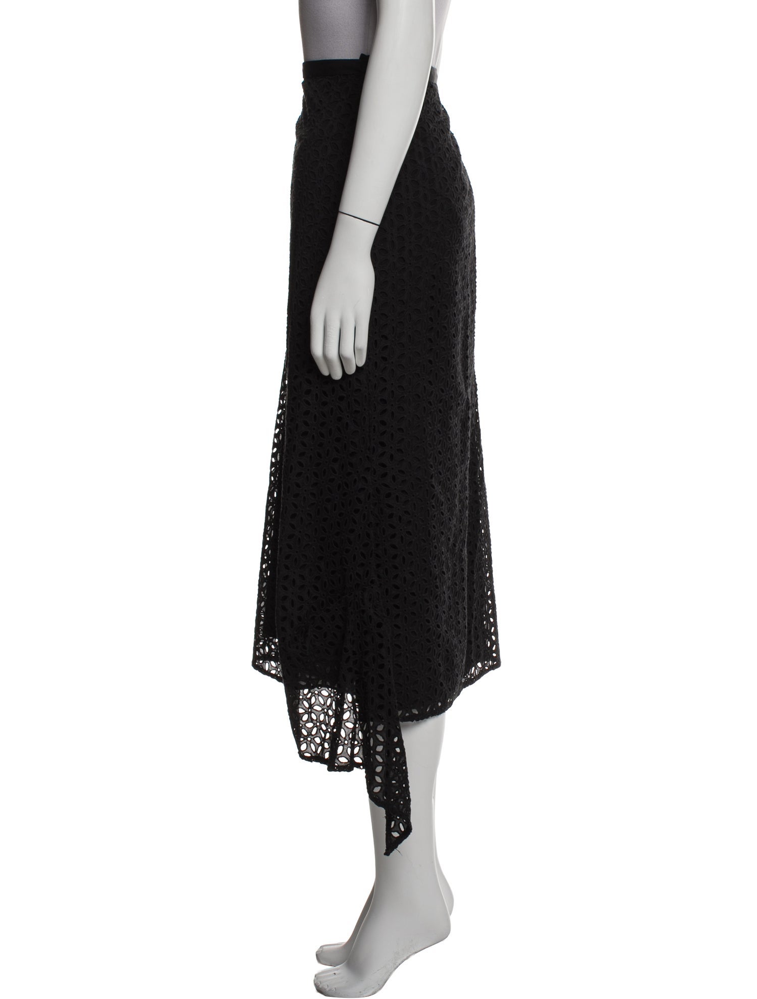 Tibi Lace Pattern Midi Length Skirt