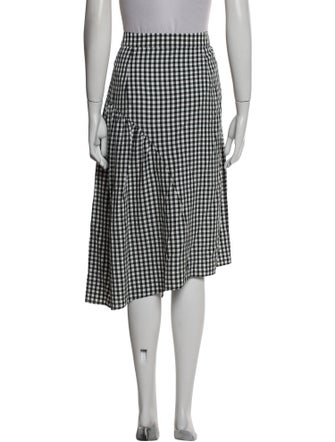 Tibi Plaid Print Midi Length Skirt