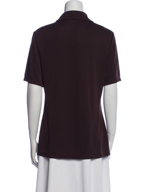 Tibi Short Sleeve Button-Up Top
