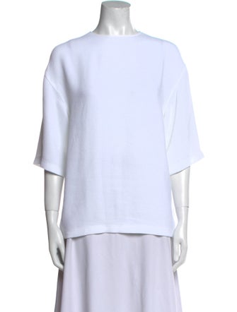 Tibi Crew Neck Short Sleeve Sweatshirt