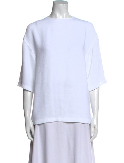Tibi Crew Neck Short Sleeve Sweatshirt