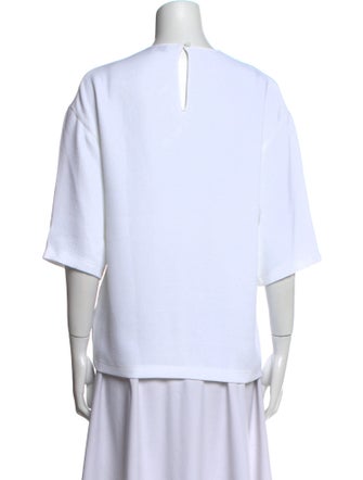 Tibi Crew Neck Short Sleeve Sweatshirt