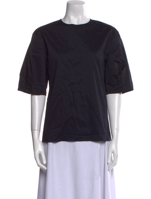 Tibi Crew Neck Short Sleeve Top