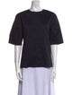 Tibi Crew Neck Short Sleeve Top