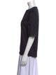 Tibi Crew Neck Short Sleeve Top