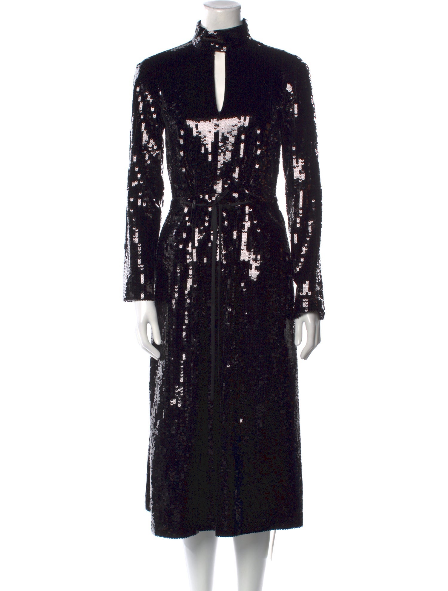 Tibi Mock Neck Midi Length Dress