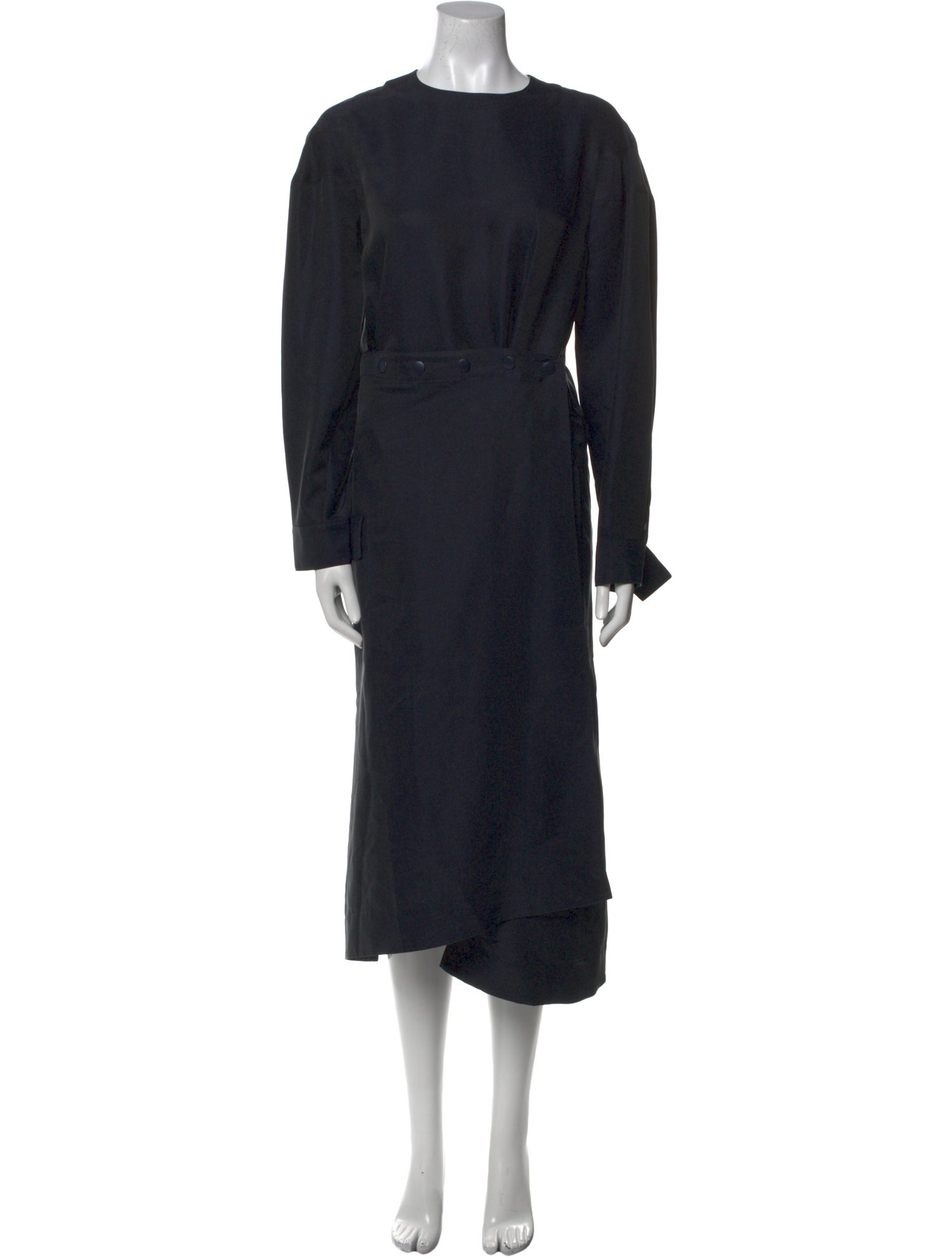 Tibi Crew Neck Midi Length Dress