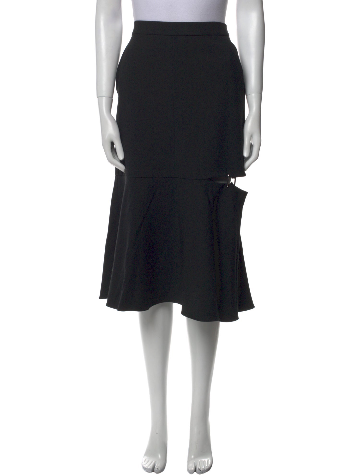 Tibi Cutout Accent Midi Length Skirt