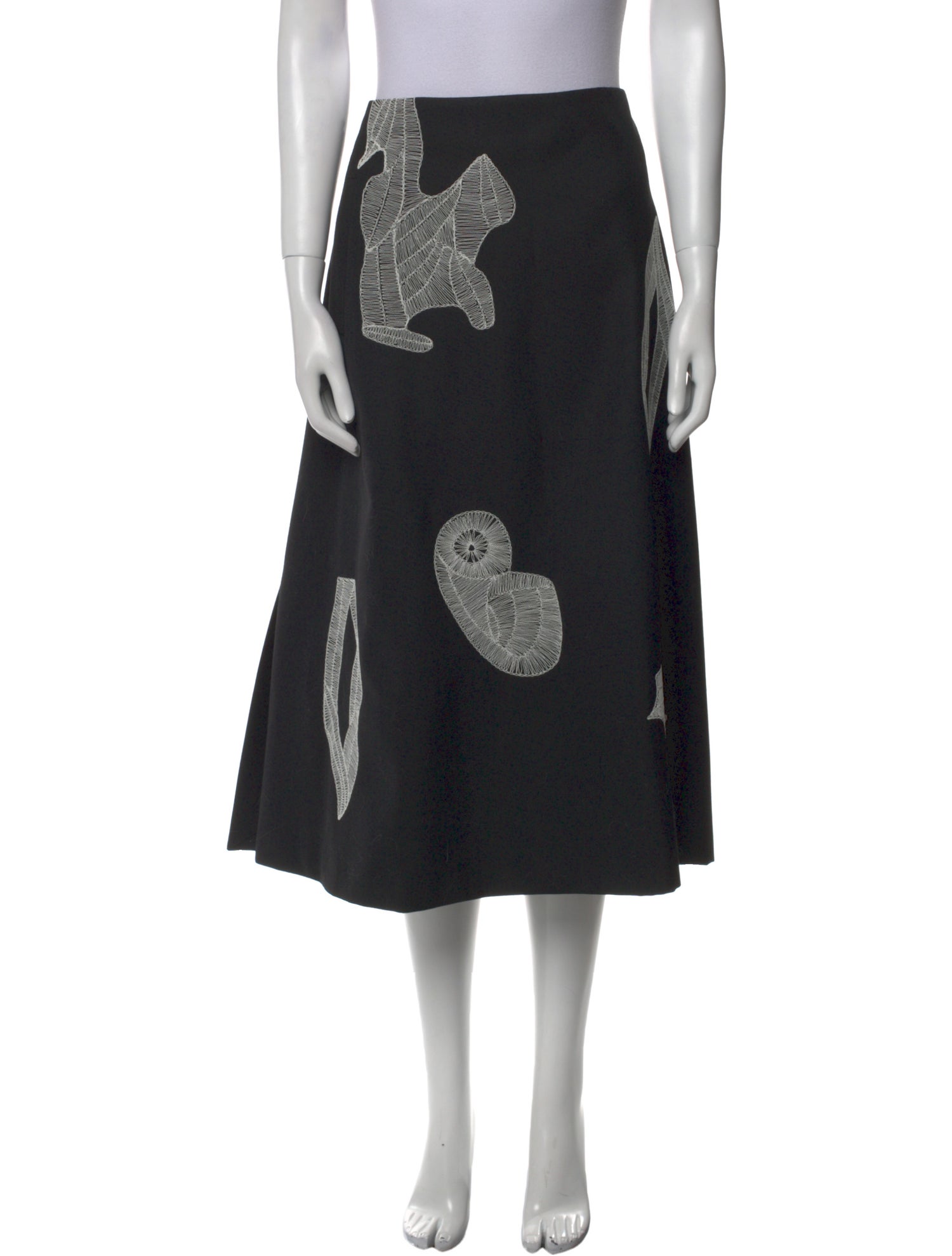 Tibi Floral Print Midi Length Skirt