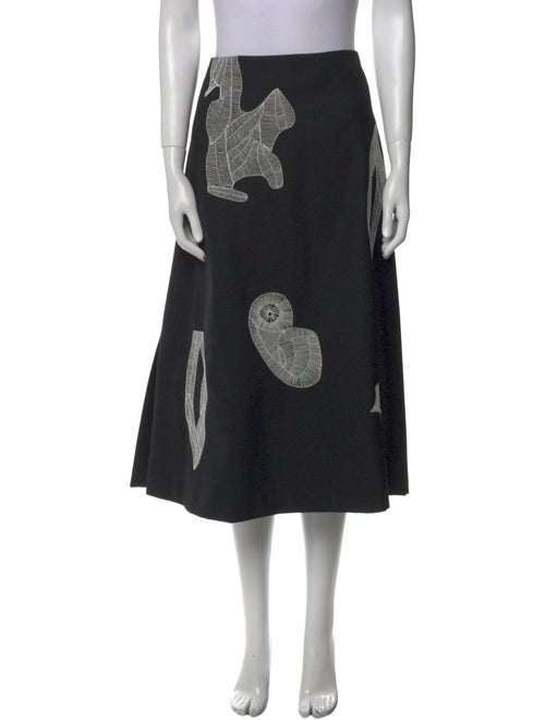 Tibi Floral Print Midi Length Skirt