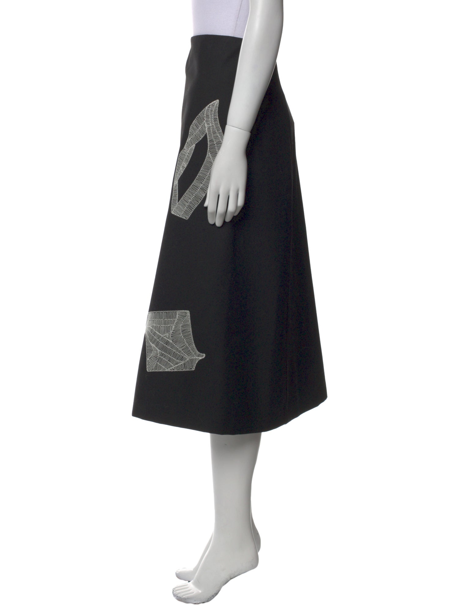 Tibi Floral Print Midi Length Skirt