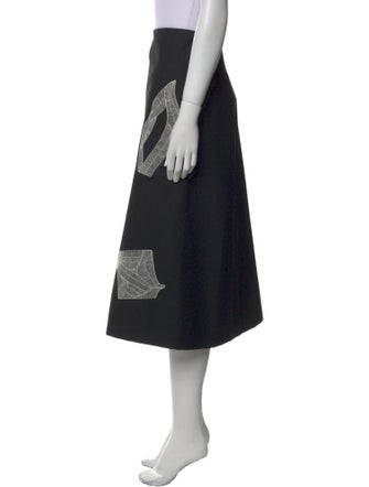 Tibi Floral Print Midi Length Skirt