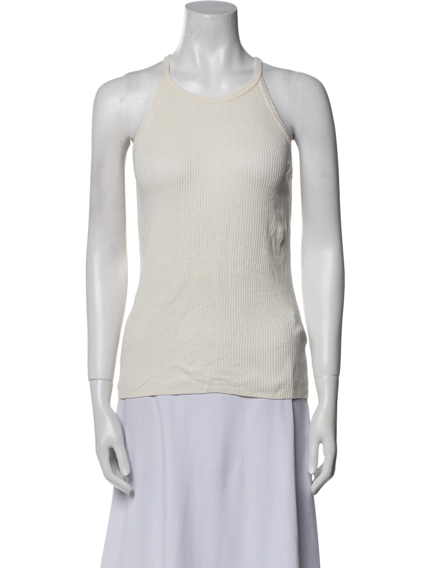 Tibi Crew Neck Sleeveless Top