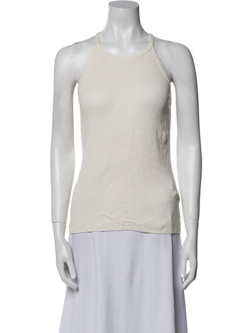 Tibi Crew Neck Sleeveless Top