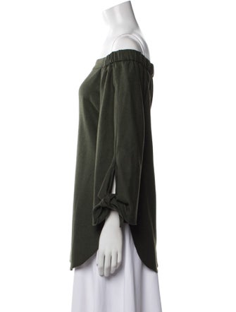 Tibi Off-The-Shoulder Long Sleeve Tunic