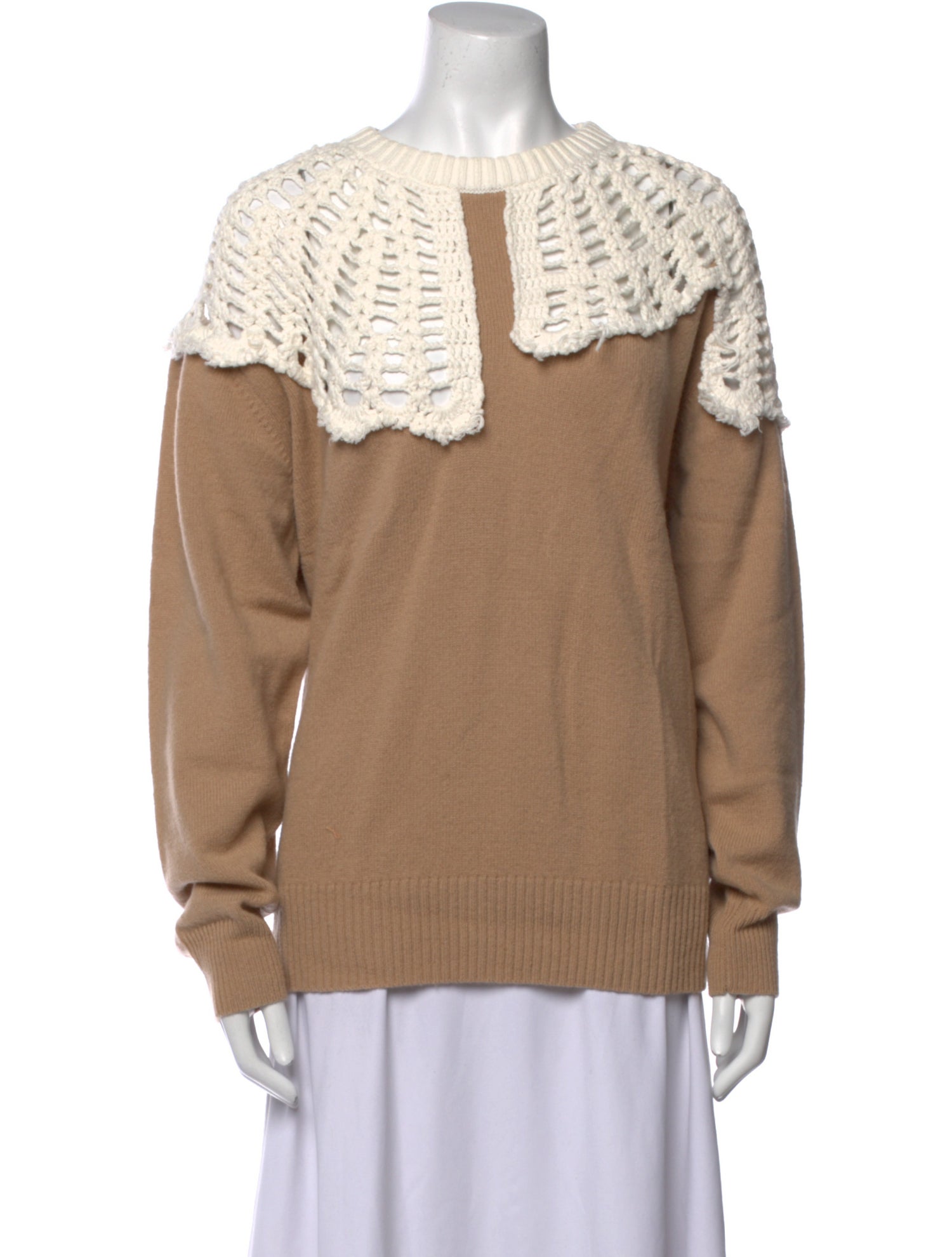 Tibi Wool Colorblock Pattern Sweater