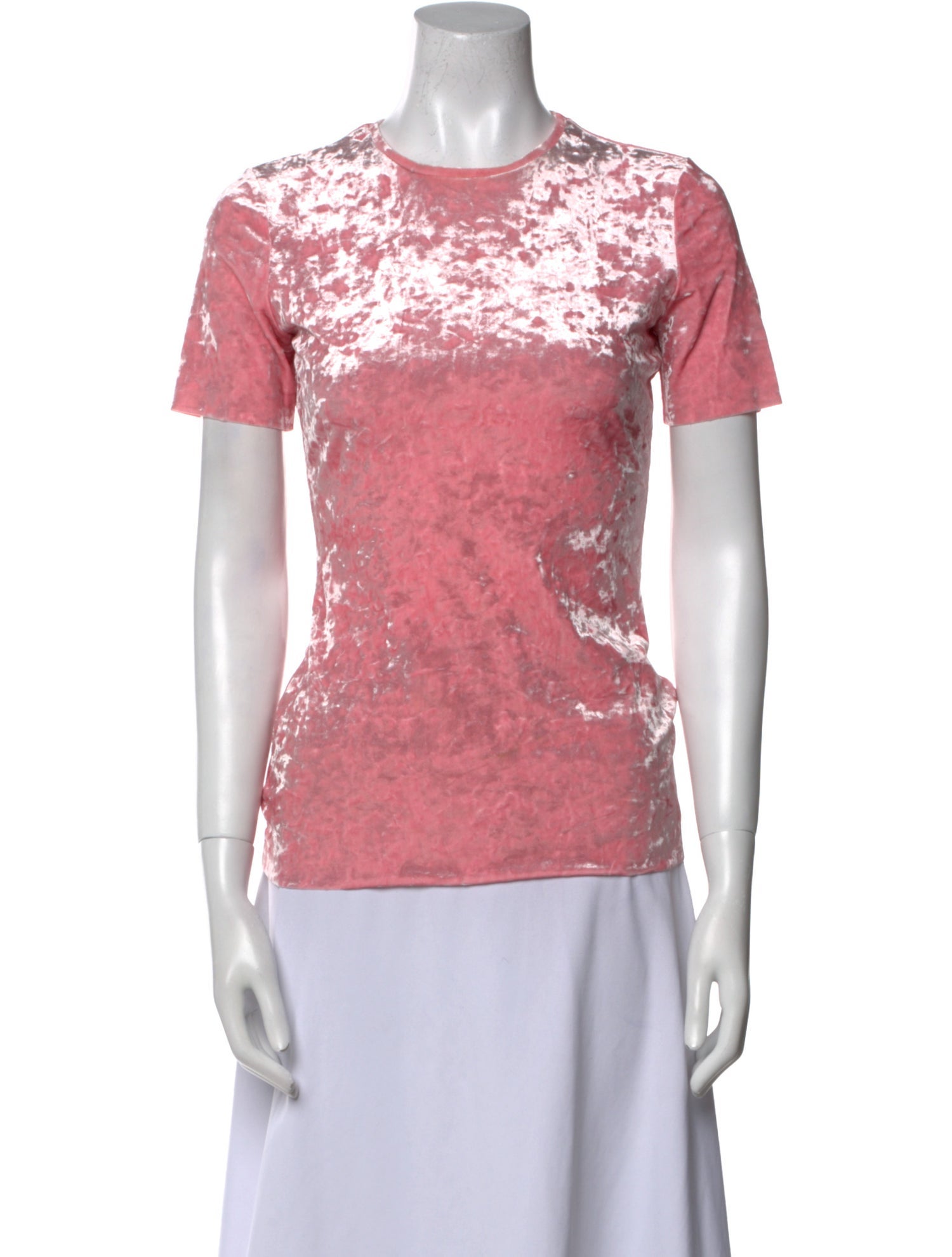 Tibi Lace Pattern Crew Neck T-Shirt