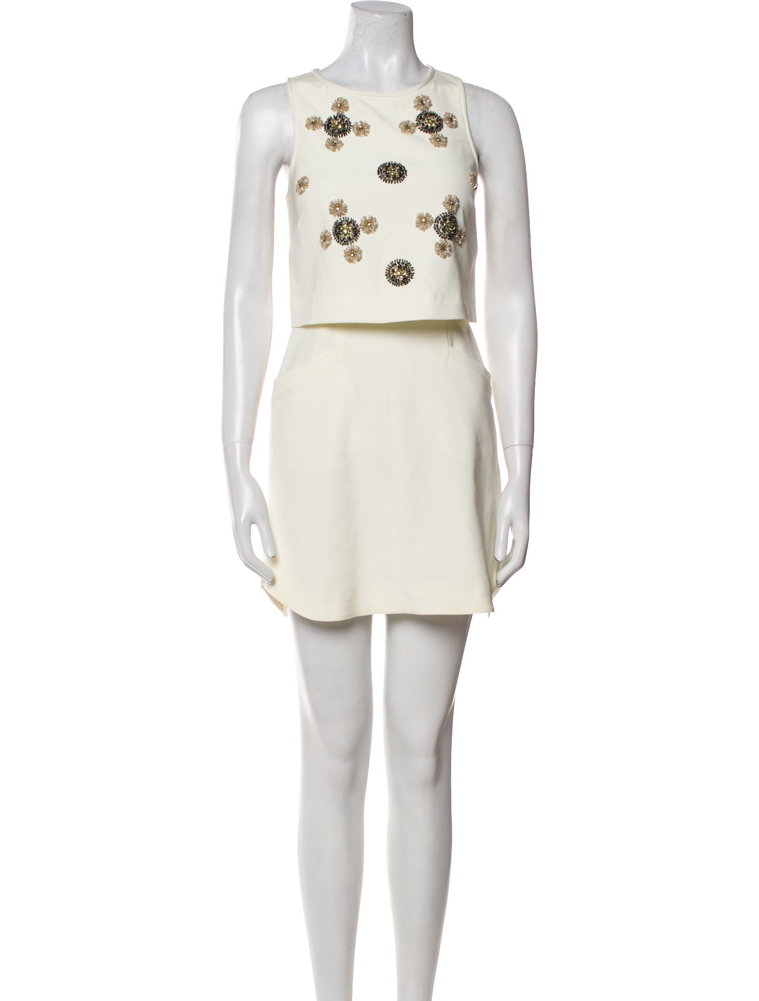 Tibi Crew Neck Mini Dress