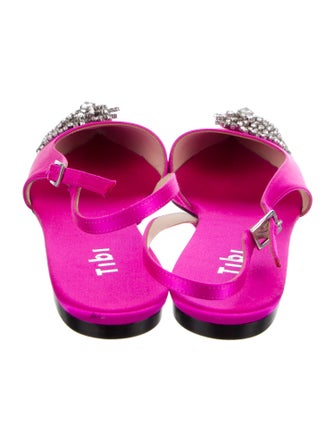 Tibi Satin Slingback Flats