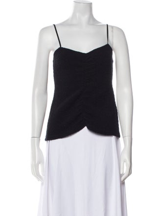 Tibi Square Neckline Sleeveless Top