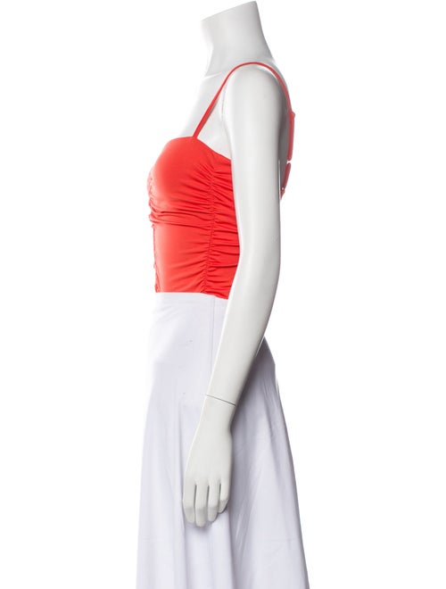 Tibi Square Neckline Sleeveless Crop Top