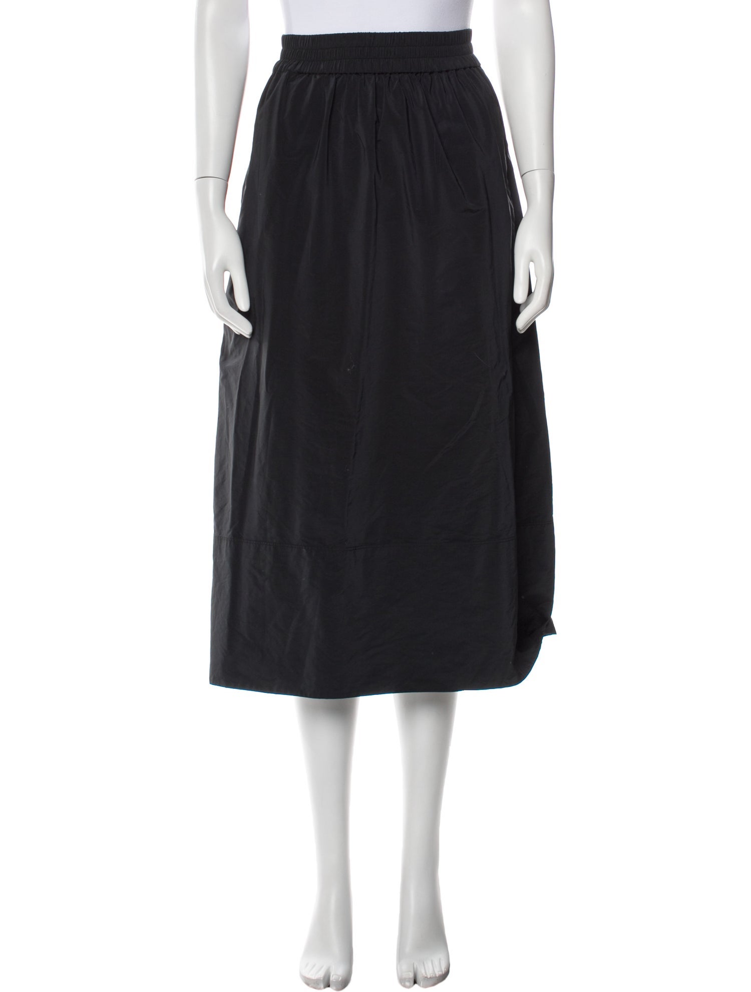 Tibi Pleated Accents Midi Length Skirt