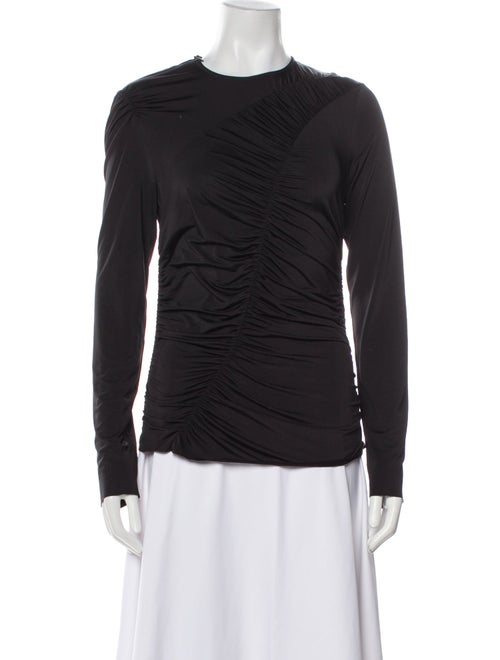 Tibi Crew Neck Long Sleeve Top