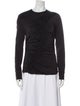 Tibi Crew Neck Long Sleeve Top