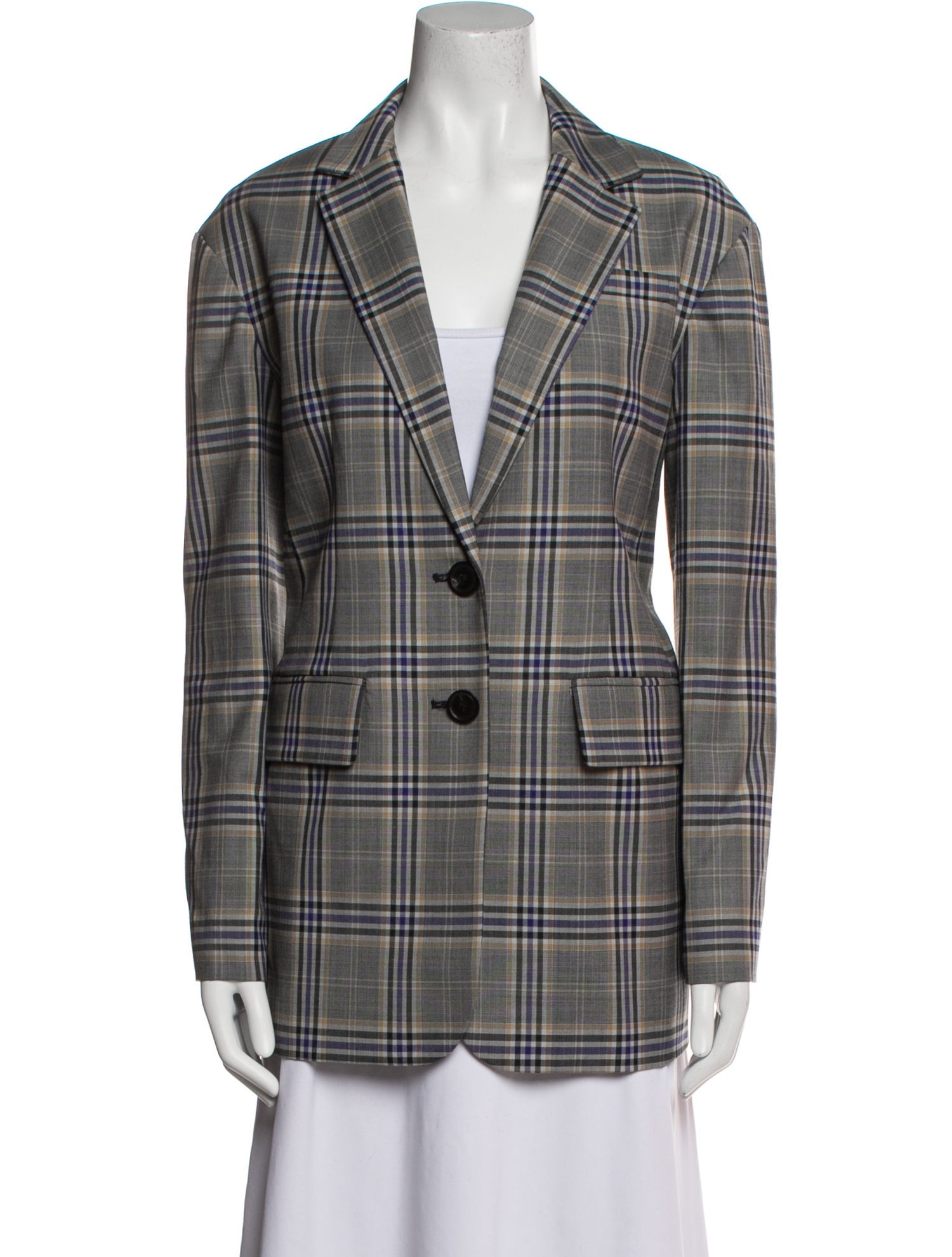 Tibi Plaid Print Coat