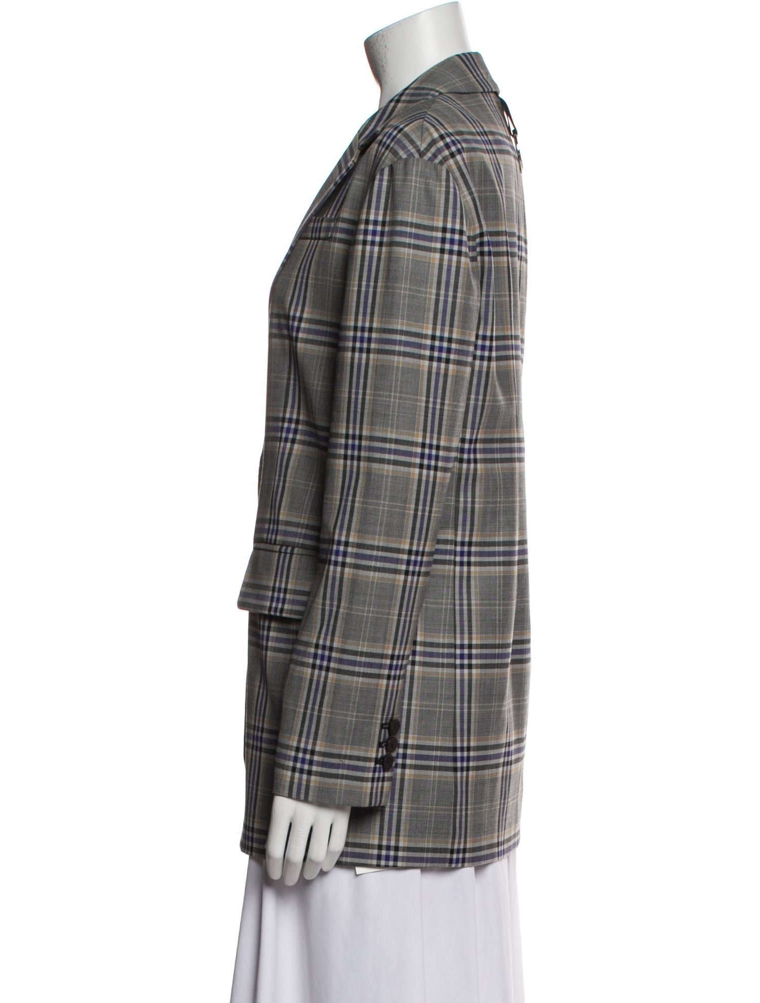 Tibi Plaid Print Coat