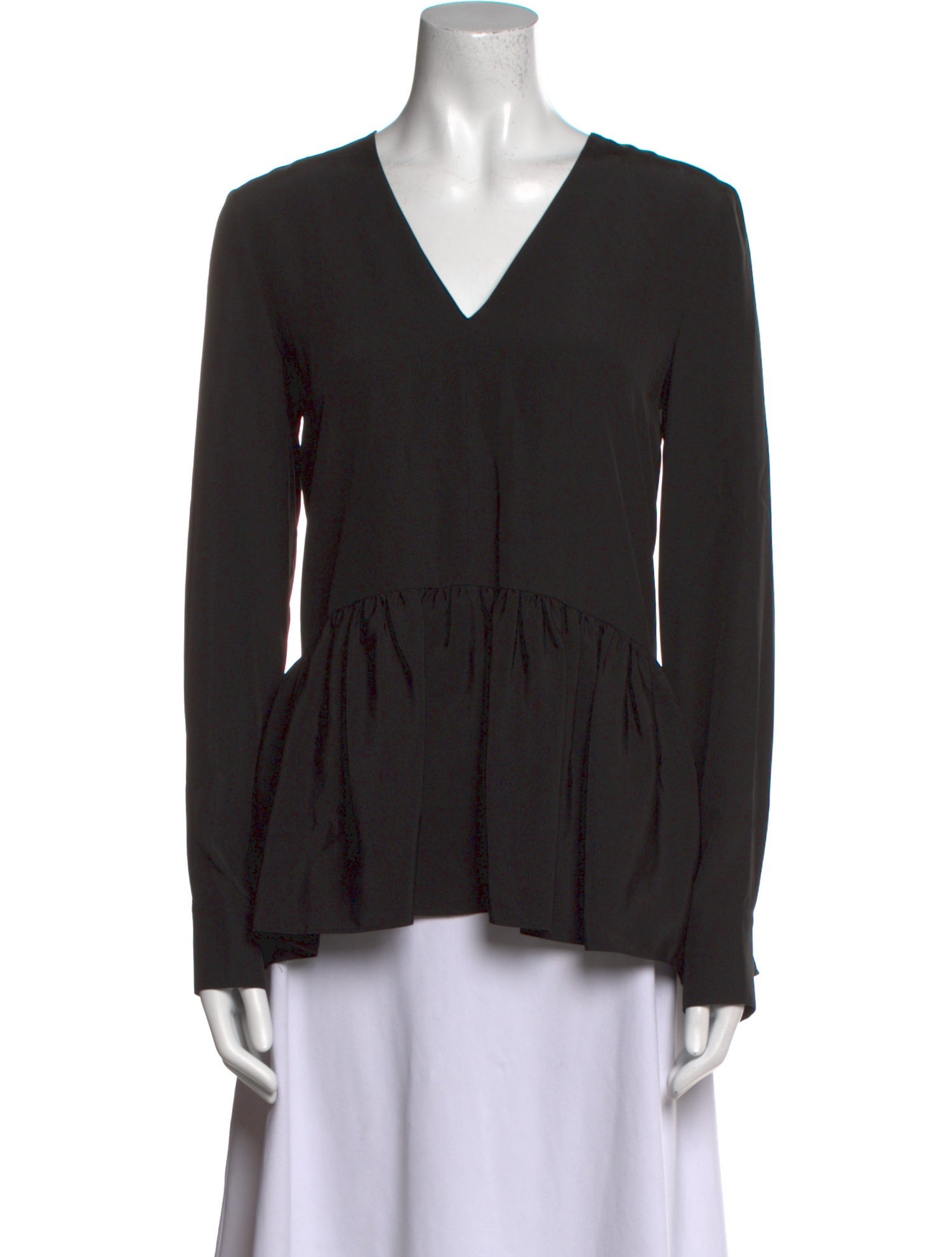 Tibi Silk V-Neck Blouse