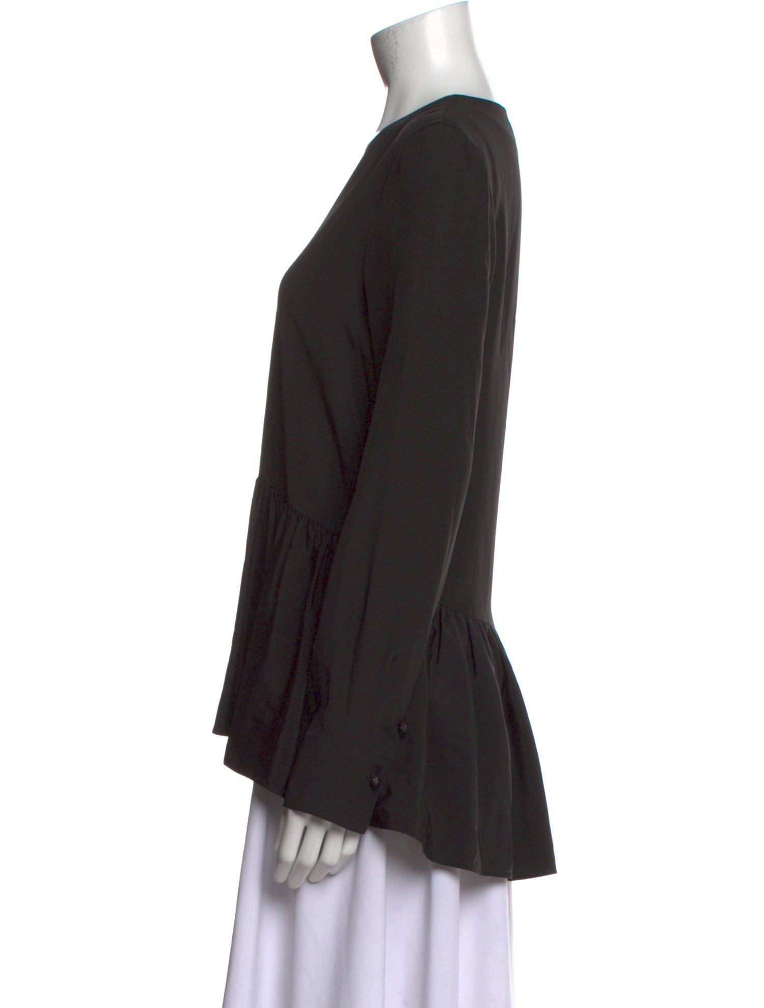 Tibi Silk V-Neck Blouse