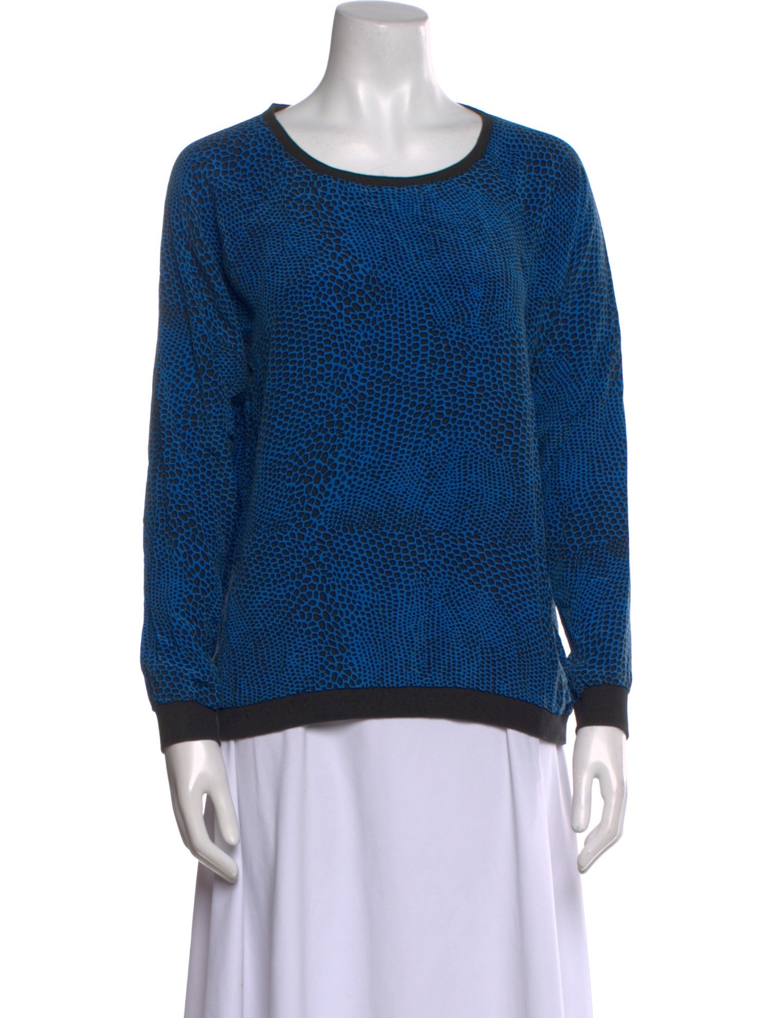 Tibi Silk Scoop Neck Sweatshirt