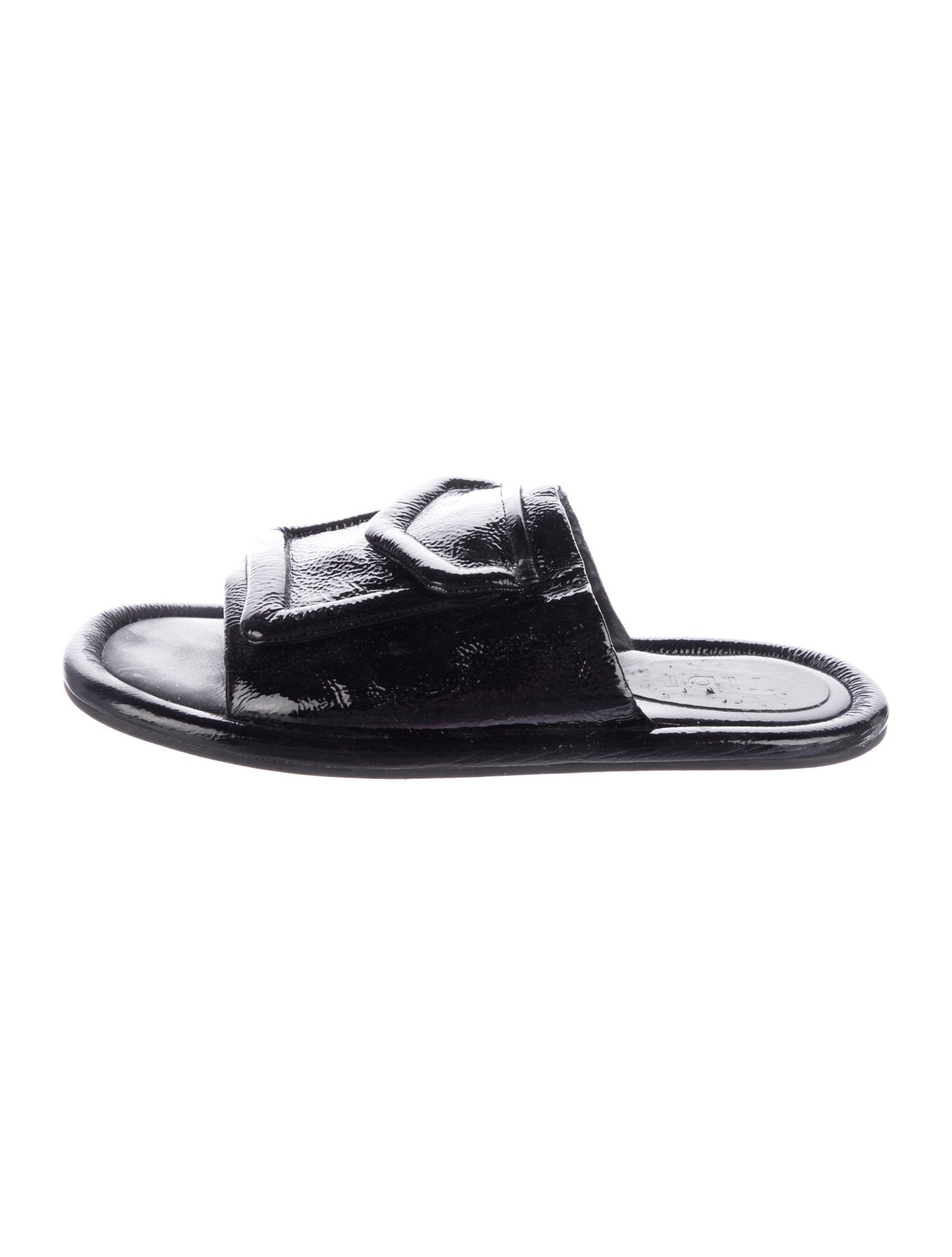 Tibi Patent Leather Slides