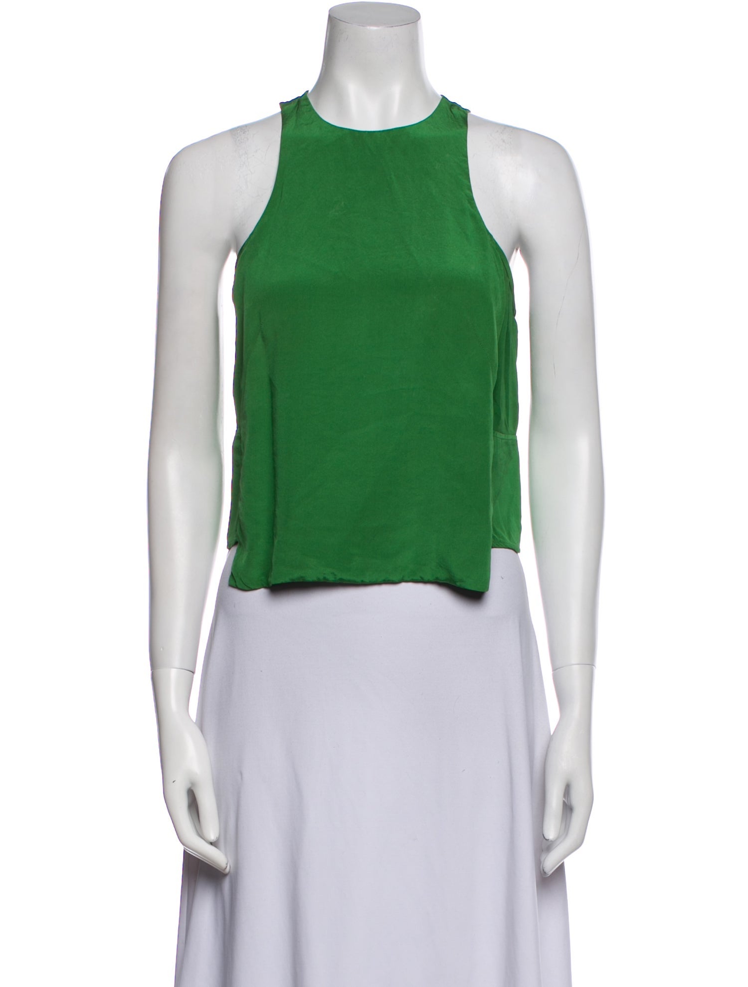 Tibi Halterneck Sleeveless Crop Top