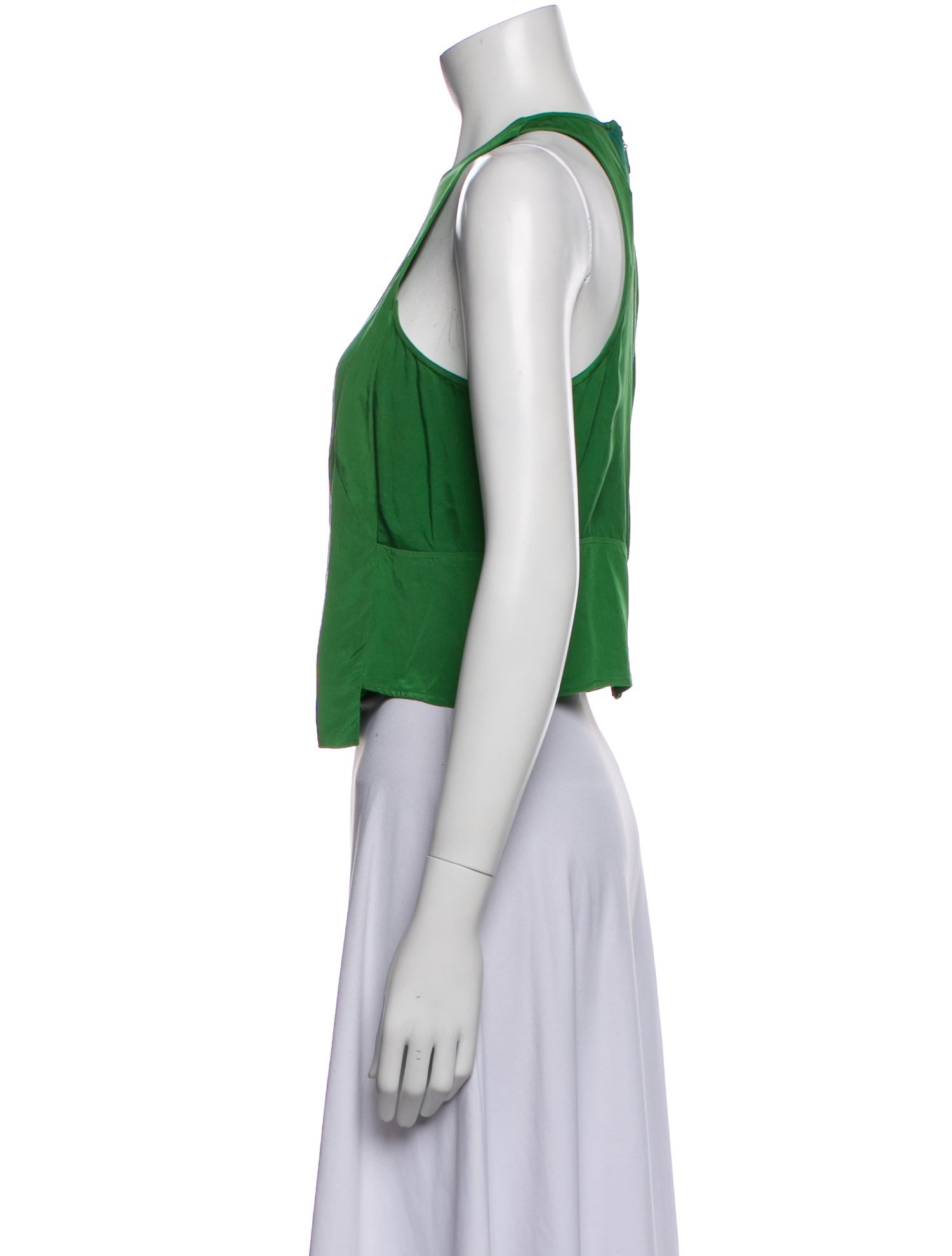 Tibi Halterneck Sleeveless Crop Top