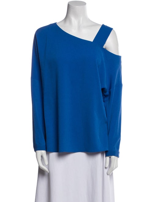 Tibi One-Shoulder Long Sleeve Blouse