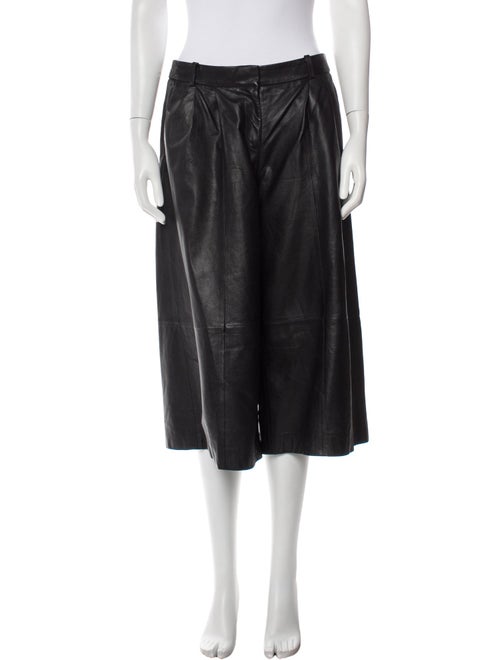 Tibi Lamb Leather Knee-Length Shorts