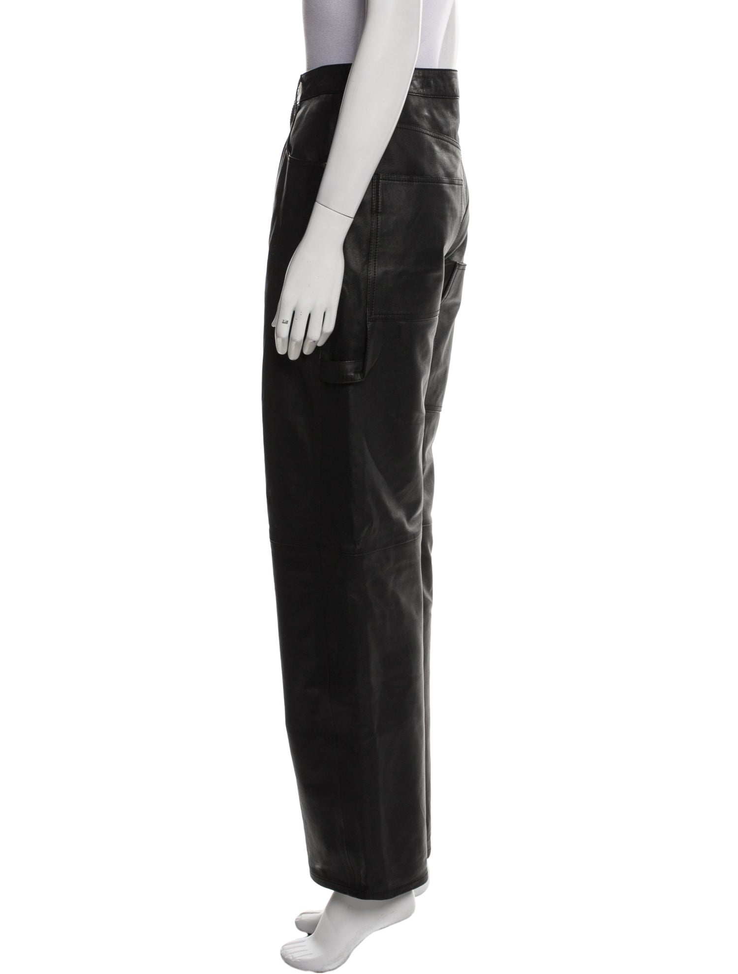 Tibi Leather Wide Leg Pants