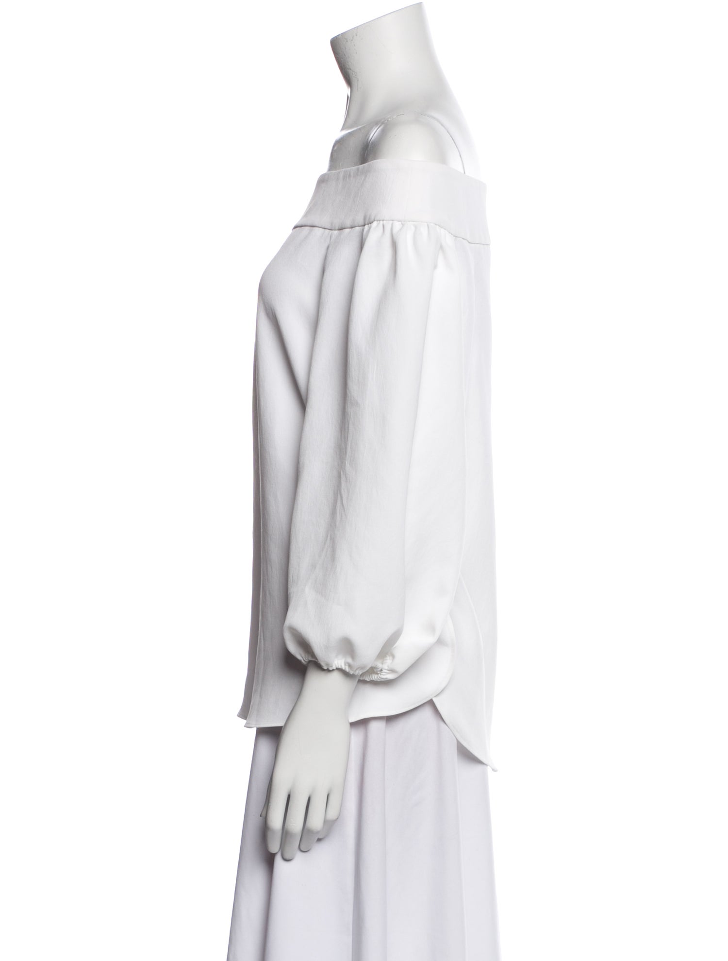 Tibi Off-The-Shoulder Three-Quarter Sleeve Blouse