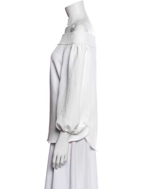 Tibi Off-The-Shoulder Three-Quarter Sleeve Blouse