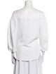 Tibi Off-The-Shoulder Three-Quarter Sleeve Blouse
