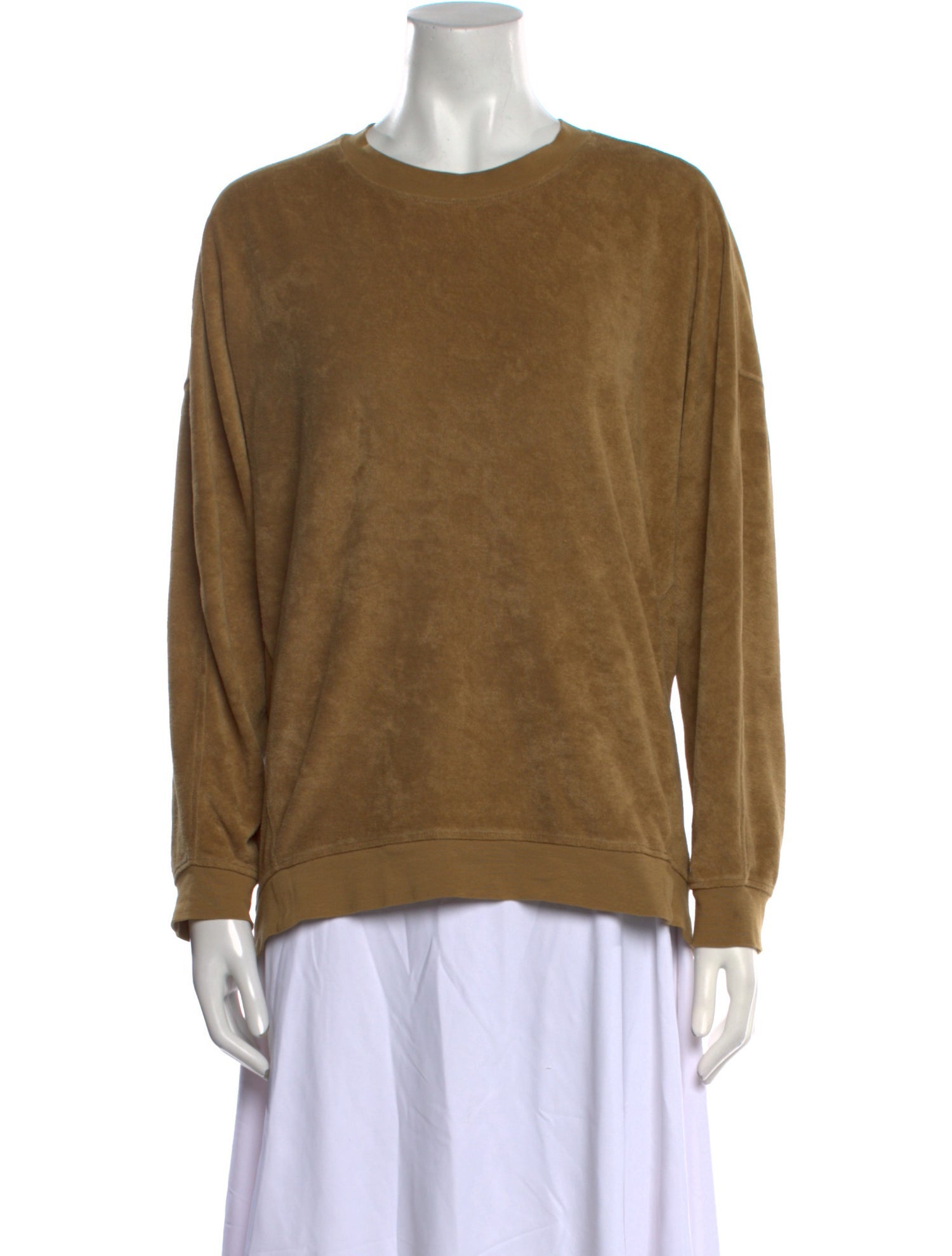 Tibi Crew Neck Long Sleeve Sweatshirt
