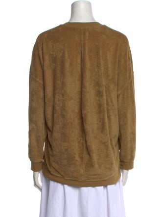 Tibi Crew Neck Long Sleeve Sweatshirt