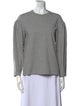 Tibi Crew Neck Three-Quarter Sleeve Sweatshirt