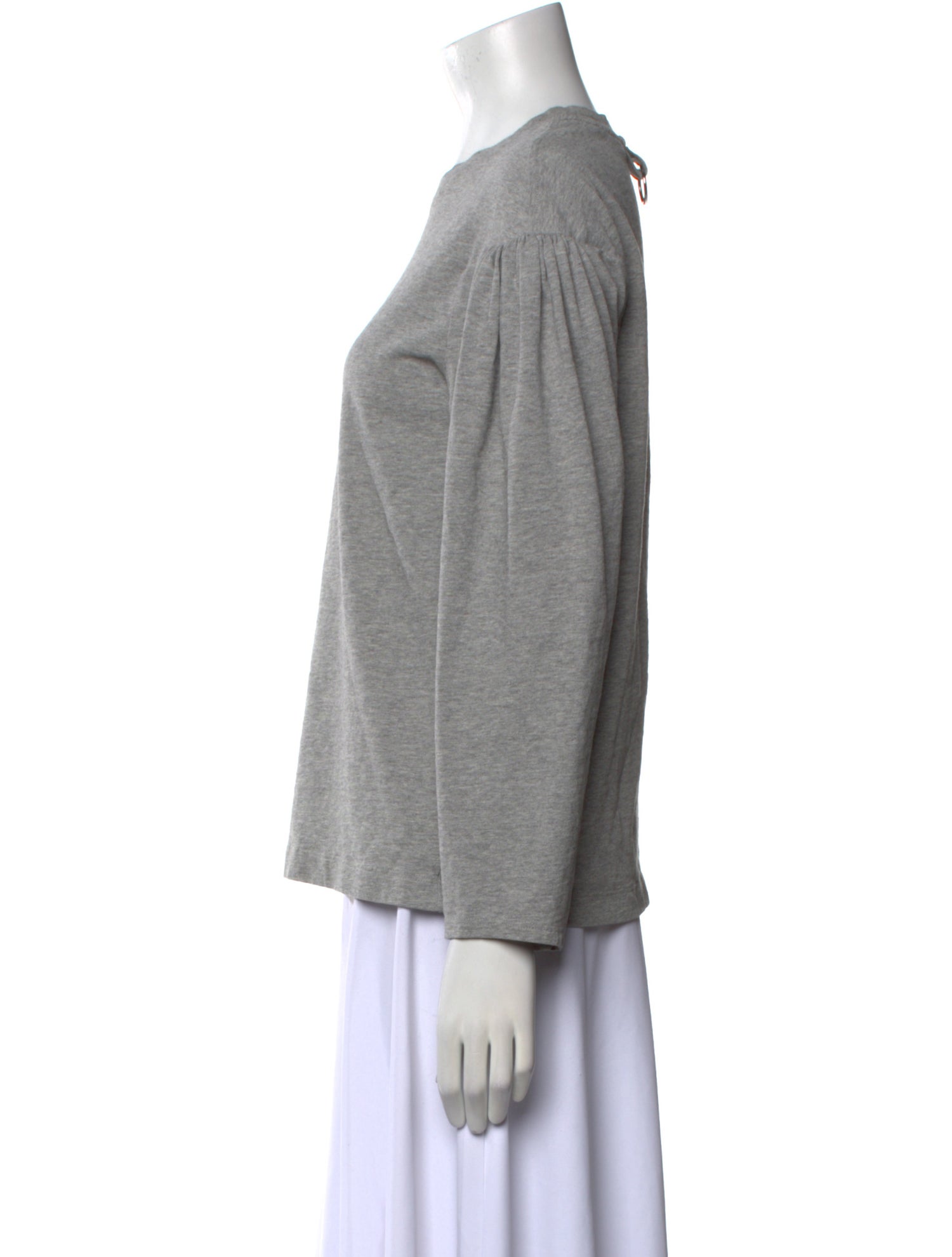 Tibi Crew Neck Three-Quarter Sleeve Sweatshirt